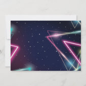 Let's GLOW Neon熱狂する誕生日写真 招待状 (裏面)