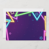 Let's GLOW Neon熱狂する誕生日写真 招待状 (裏面)