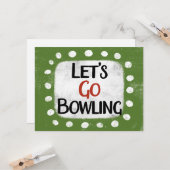 Let's Goボーリンググリーティングカード カード (正面/裏面インサイチュ)