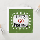Let's Go魚釣りグリーティングカード カード (正面/裏面インサイチュ)