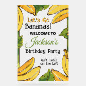 Let's Go Bananas Any Age Birthday Party アクリルサイン (正面)