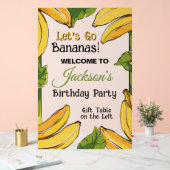 Let's Go Bananas Any Age Birthday Party アクリルサイン (ウェディング)