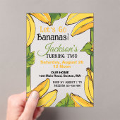 Let's Go Bananas Any Age Birthday Party アクリル招待状 (インサイチュ (ポータブル))