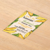 Let's Go Bananas Any Age Birthday Party アクリル招待状 (レイダウン)