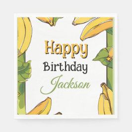 Let's Go Bananas Any Age Birthday Party スタンダードランチョンナプキン