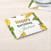 Let's Go Bananas Any Age Birthday Party ペーパーコースター (アングル)