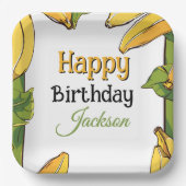 Let's Go Bananas Any Age Birthday Party ペーパープレート (正面)