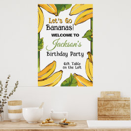 Let's Go Bananas Any Age Birthday Party ポスター