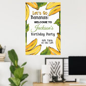 Let's Go Bananas Any Age Birthday Party ポスター (ホームオフィス)