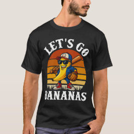 Let's Go Bananas Banana Baseball Tシャツ