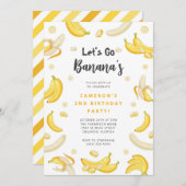 Let's Go Bananas Birthday Invitation 招待状 (正面/裏面)