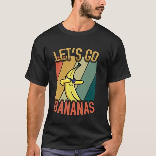 Let's Go Bananas Kawaii Yellow Banana Meme Banana  Tシャツ (正面)