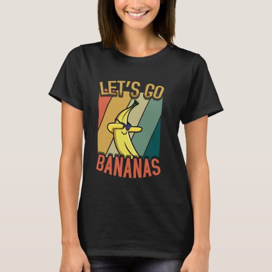 Let's Go Bananas Kawaii Yellow Banana Meme Banana  Tシャツ (正面)