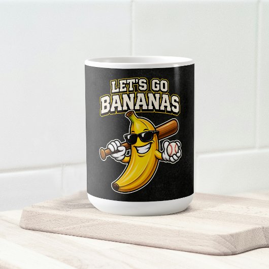 Lets Go Bananas Retro Baseball Banana Funny コーヒーマグカップ