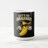 Lets Go Bananas Retro Baseball Banana Funny コーヒーマグカップ (中央)