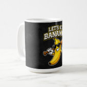 Lets Go Bananas Retro Baseball Banana Funny コーヒーマグカップ (正面左)