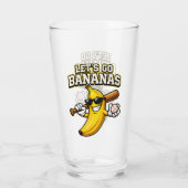 Lets Go Bananas Retro Baseball Banana Funny タンブラーグラス (裏面)