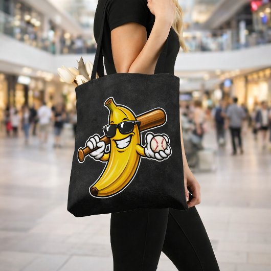 Lets Go Bananas Retro Baseball Banana Funny トートバッグ