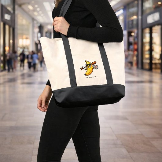 Lets Go Bananas Retro Baseball Banana Funny トートバッグ