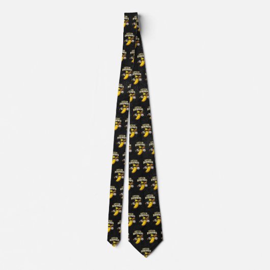 Lets Go Bananas Retro Baseball Banana Funny ネクタイ (裏面)