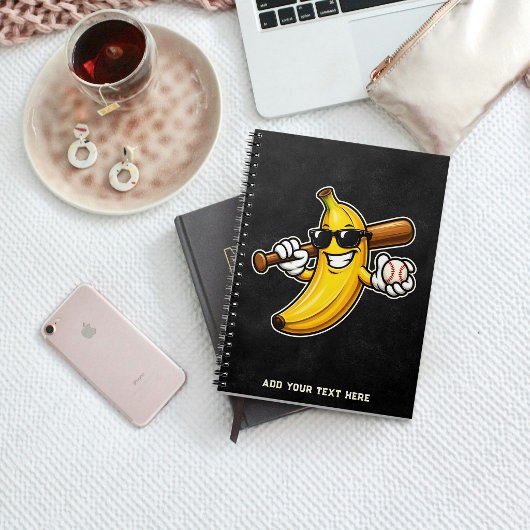 Lets Go Bananas Retro Baseball Banana Funny ノートブック