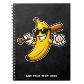 Lets Go Bananas Retro Baseball Banana Funny ノートブック (正面)