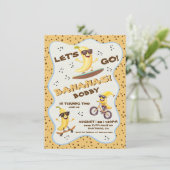 Let's Go Bananas Sporty おもしろい Birthday Party 招待状 (スタンド正面)