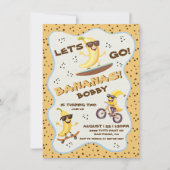 Let's Go Bananas Sporty おもしろい Birthday Party 招待状 (正面)