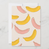 Let's Go Bananas Yellow & Pink 1st Birthday 招待状 (裏面)