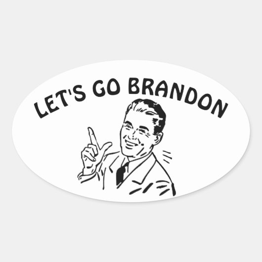 LET'S GO BRANDON オーバルステッカー 楕円形シール (正面)