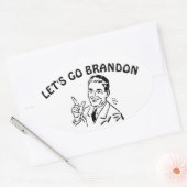 LET'S GO BRANDON オーバルステッカー 楕円形シール (封筒)