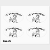 LET'S GO BRANDON オーバルステッカー 楕円形シール (シート)