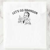 LET'S GO BRANDON オーバルステッカー 楕円形シール (バッグ)