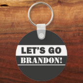Let's Go Brandon"白黒キーチェーン キーホルダー (正面)