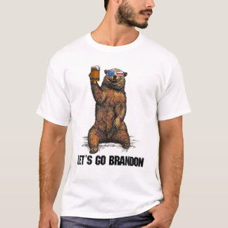 Lets Go Brandon Bear Drinking Tシャツ