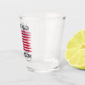 Let's Go Brandon Biden Chant Distressed Flag Funny ショットグラス (右)