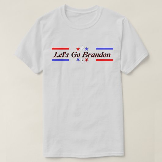 Lets Go Brandon FJB赤白青Stars Lt Tシャツ (デザイン正面)