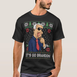 Let's Go Brandon Funny Biden Meme Ugly Christmas Tシャツ