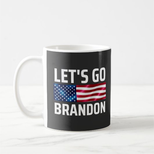lets go brandon lets go brandon コーヒーマグカップ (左)