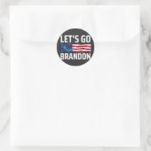 lets go brandon lets go brandon ラウンドシール (バッグ)