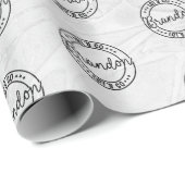 Let's Go Brandon Stamped Seal Design Marble Gray  ラッピングペーパー (ロールコーナー)