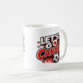 LET'S GO CANADA! サッカーファンマグ | カナダ製 コーヒーマグカップ (正面右)
