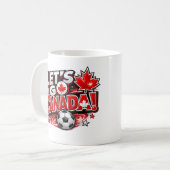 LET'S GO CANADA! サッカーファンマグ | カナダ製 コーヒーマグカップ (正面左)