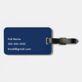 Let's Go Custom Navy Blue Luggage Tag ラゲッジタグ (裏面横)