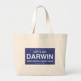 Let's Go Darwin - Make America 頭が切れる Again ラージトートバッグ