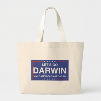 Let's Go Darwin - Make America 頭が切れる Again ラージトートバッグ