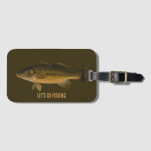 Let's Go Fishing Largemouth Bass Fish ラゲッジタグ (正面横)
