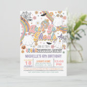 Let's Go Ghouls バースデー インビテーション - ガール (ホワイト) (スタンド正面)