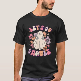 Let's Go Ghouls レトロ ハロウィン ブライズメイド バチェロレッテ Tシャツ