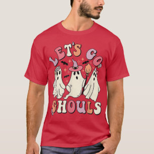 Let's Go Ghouls Ghost Groovy ハロウィン レトロ Tシャツ